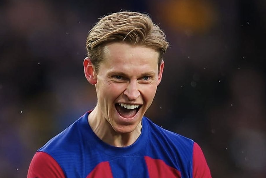 Frenkie de Jong joueur du FC Barcelone après une victoire en championnat 