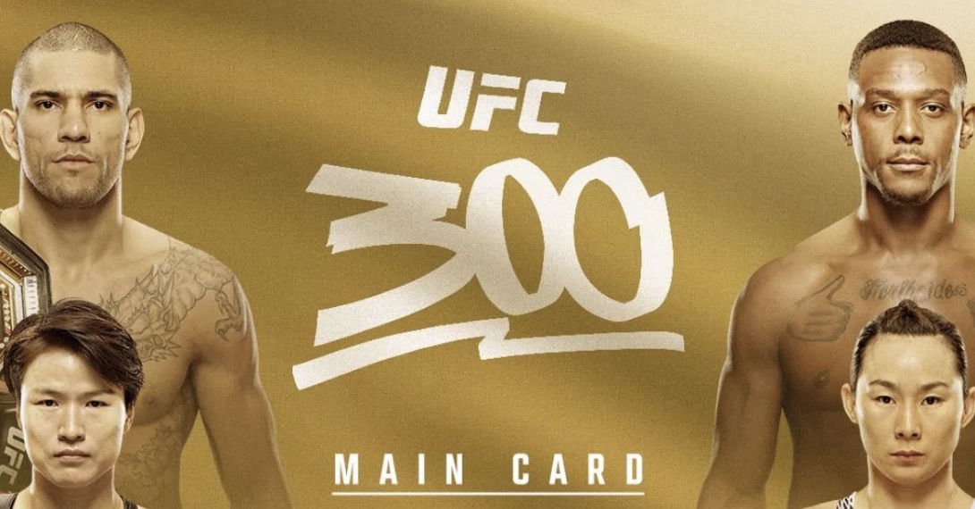 Affiche de l’UFC 300 avec la Main Card