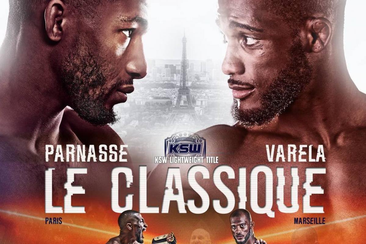 Affiche du KSW 101 pour le combat de MMA entre Salahdine Parnasse vs Wilson Varela  