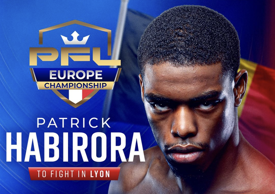 Affiche du PFL avec Patrick Habirora pour l’évènement de MMA à Lyon