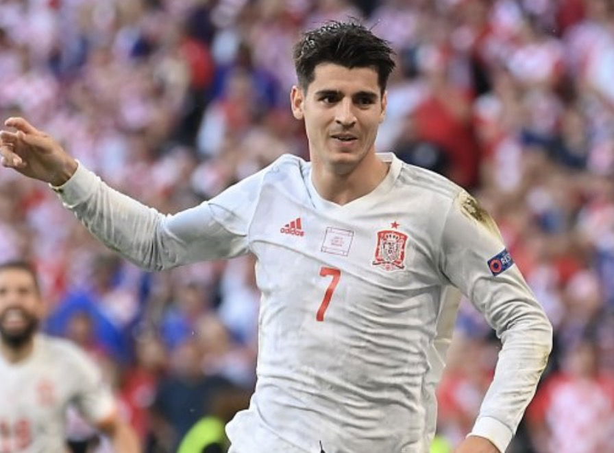 Alvaro Morata marque contre la Croatie avec l’Espagne à l’Euro 2020