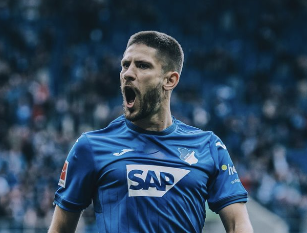 Andrej Kramaric crie pour célébrer son but en Bundesliga avec Hoffenheim 