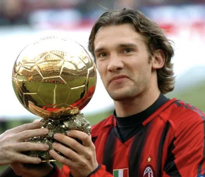 Andriy Shevchenko à l’AC Milan avec le Ballon d'Or 2004