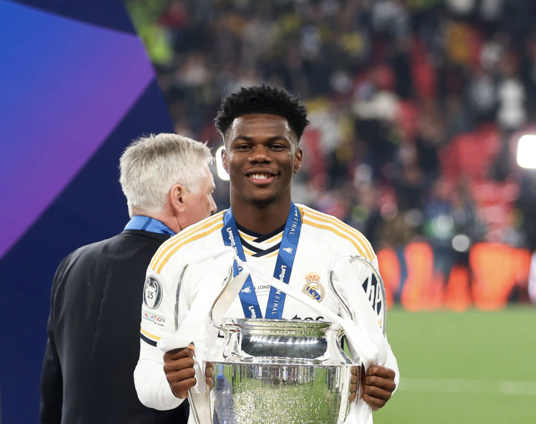 Aurélien Tchouameni avec la 15ème Ligue des Champions du Real Madrid face à Dortmund