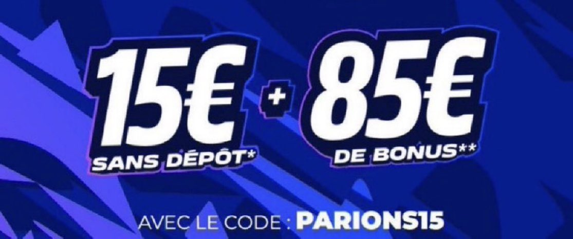 Bonus de Bienvenue Parions Sport pour la Ligue des Champions : 15€ sans dépôt + 85€ de Bonus pour parier