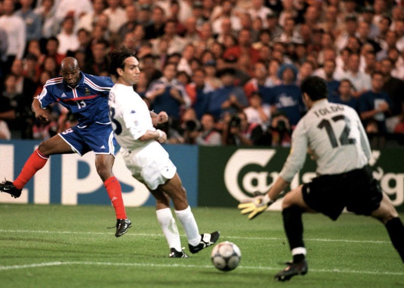 But de Sylvain Wiltord avec la France contre l’Italie à l’Euro 2000