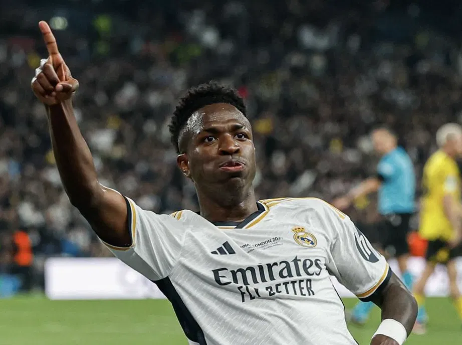 But de Vinicius Junior en finale de Ligue des Champions face à Dortmund 1er juin 2024