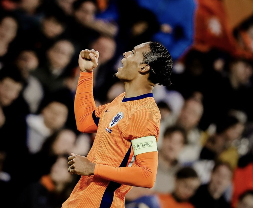 But de Virgil van Dijk avec les Pays-Bas face à l’Islande avant l’Euro 2024