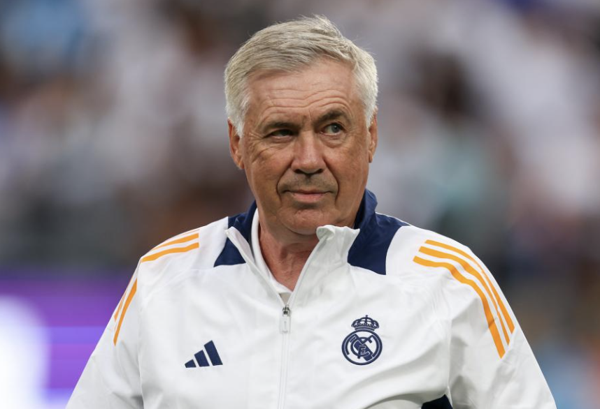 Carlo Ancelotti avec le Real Madrid avant le match face à l’Atalanta en Supercoupe UEFA