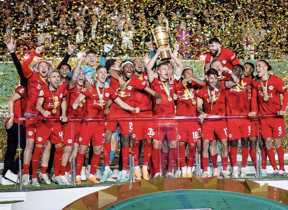 Célébration du trophée de la coupe d’Allemagne du RB Leipzig