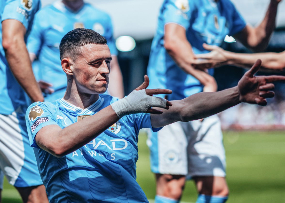 Célébration tirs de Phil Foden face à Fulham