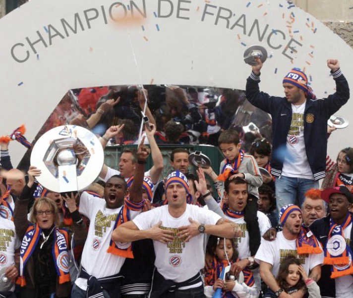 célébration titre champion de france 2012 montpellier hérault sport club