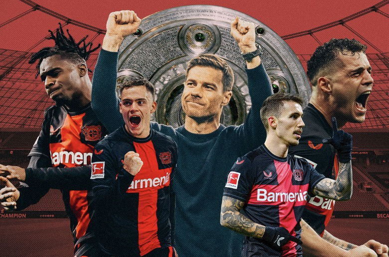Célébration titre de Bundesliga du Bayer Leverkusen