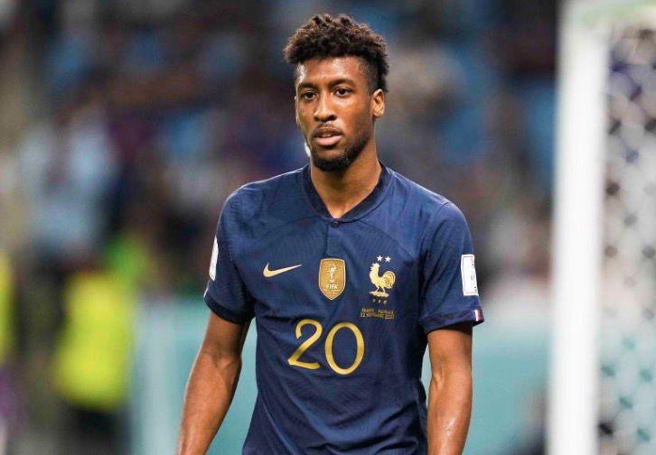 Coman en match avec l’Équipe de France