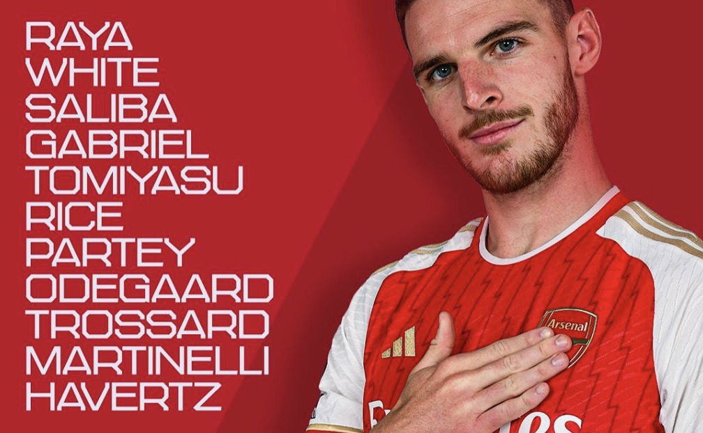 Composition officielle de Arsenal pour affronter Everton 19 mai 2024