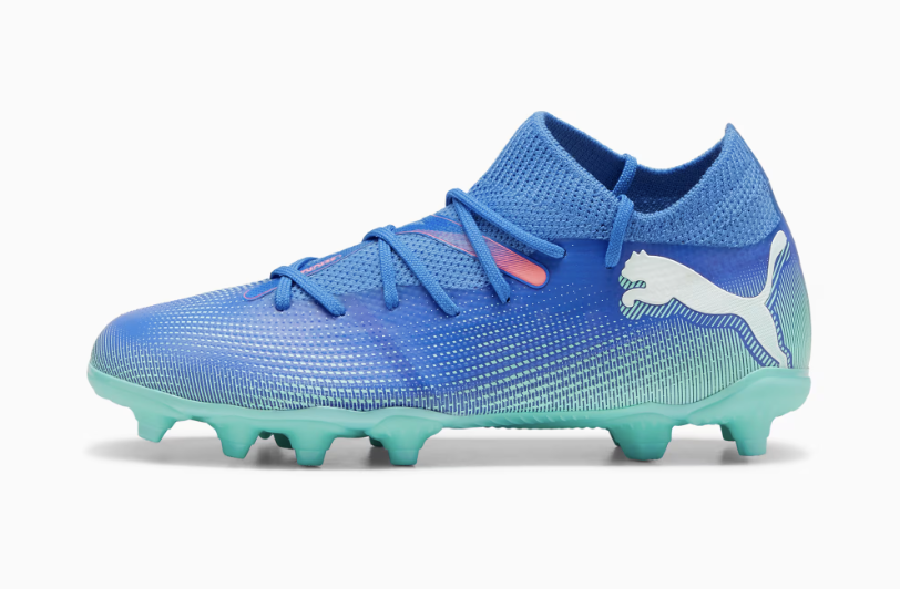 Crampons de football couleur bleu ciel foncé la Puma Future Hybrid 