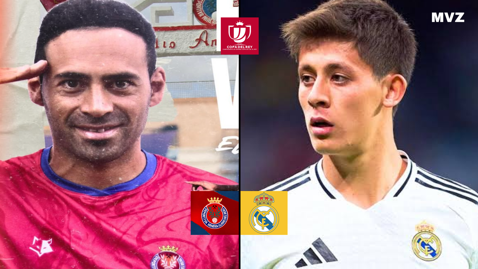 Damián Petkoff avec Deportiva Minera face à Arda Guler du Real Madrid en Coupe du Roi