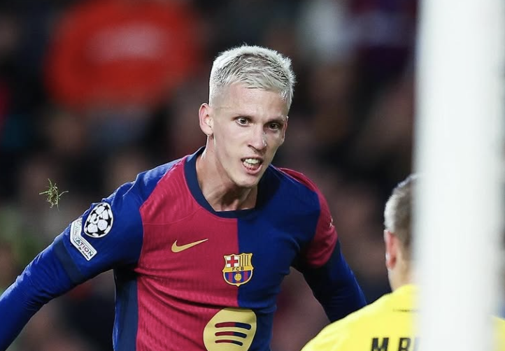 Dani Olmo à Barcelone pendant un match de football