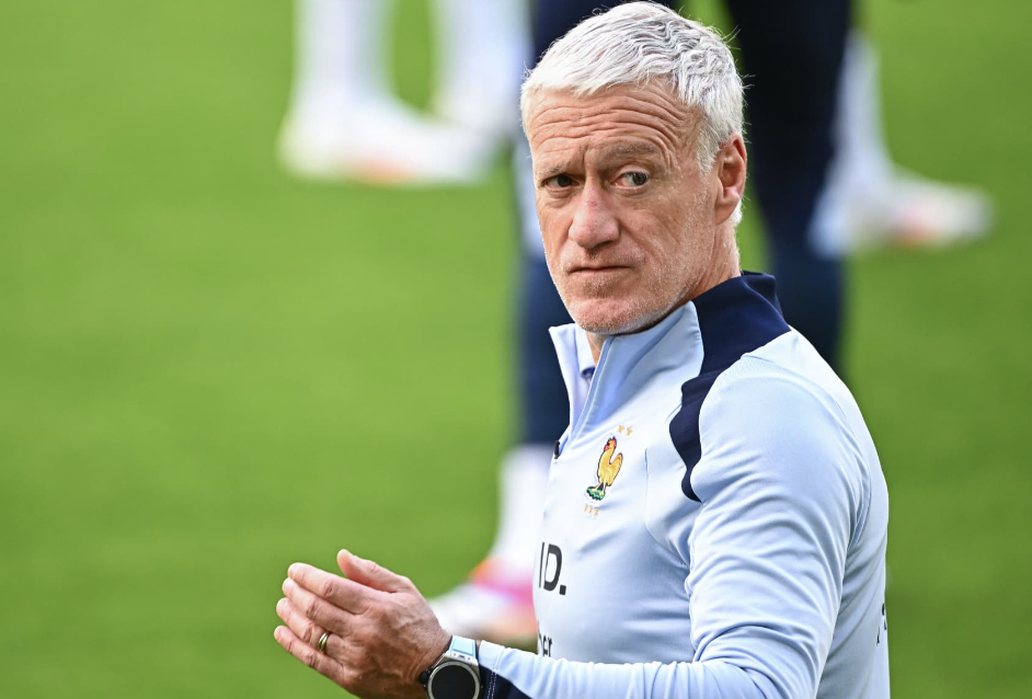 Deschamps à l’entraînement avec la France à l’Euro 2024 26 juin