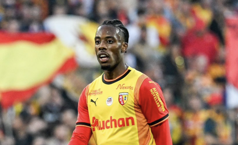 Elye Wahi avec le RC Lens 12 août 2024