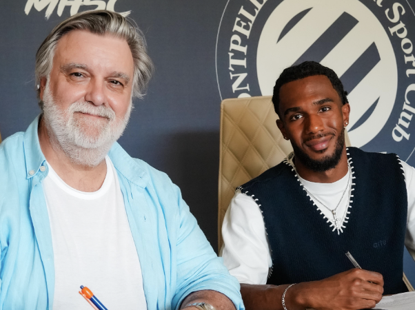 Enzo Tchato et Louis Nicollin au Montpellier HSC