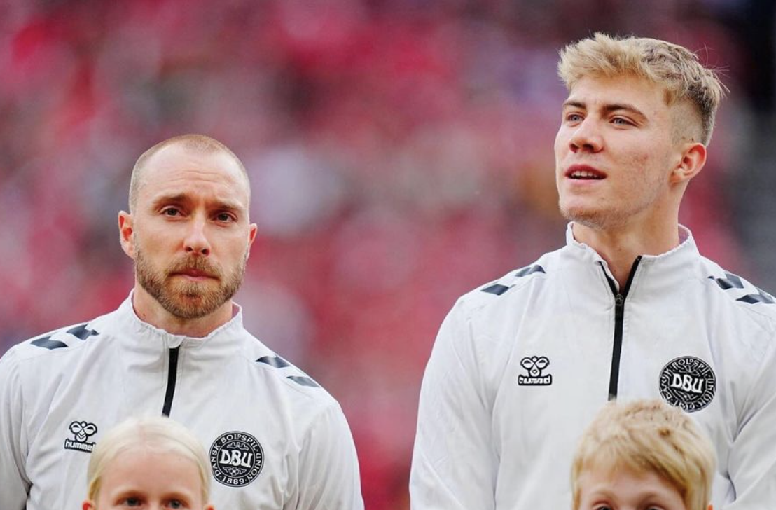 Eriksen et Hojlund avec le Danemark Euro 2024