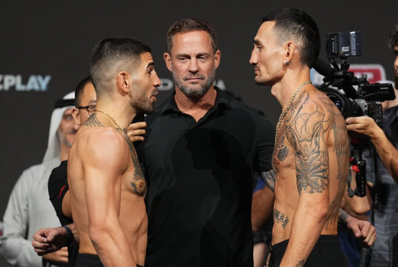 Face à face entre Ilia Topuria et Max Holloway avant l’UFC 308