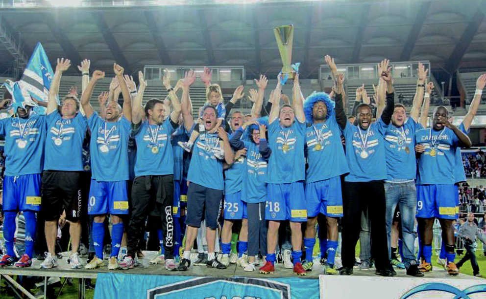 football célébration titre champion de france ligue 2 sporting club bastia 2012