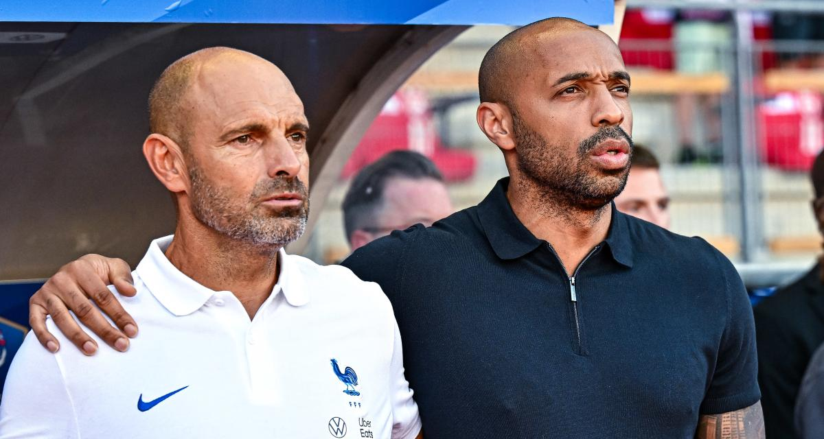 Gérald Baticle et Thierry Henry en Équipe de France