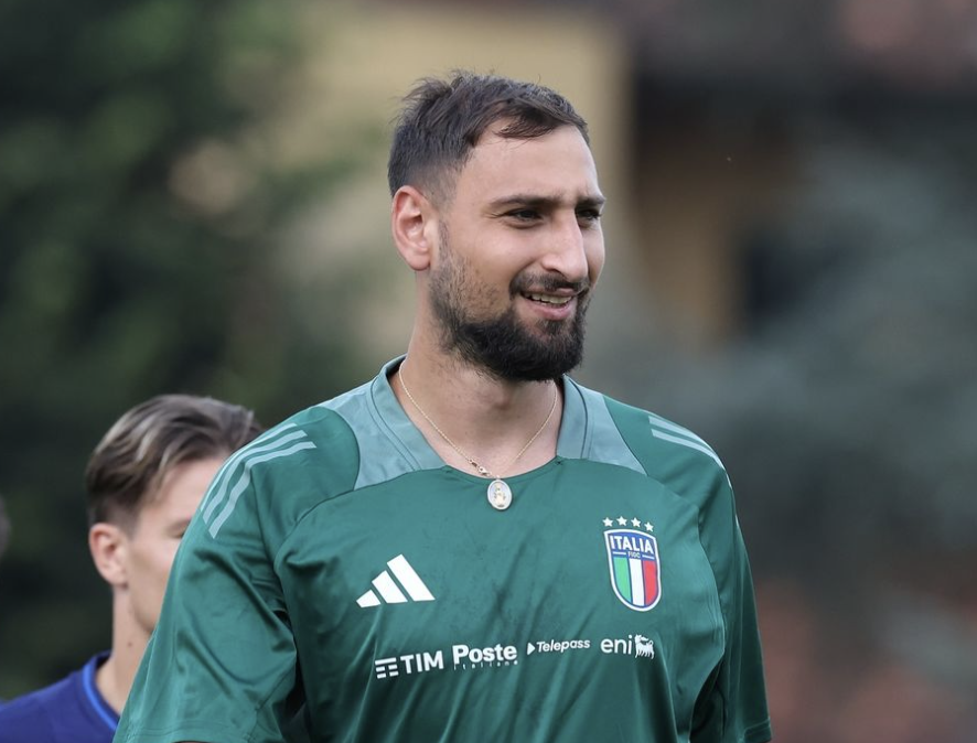 Gianluigi Donnarumma s’entraîne avec l’Italie avant d’affronter l’Équipe de France en ligue des Nations