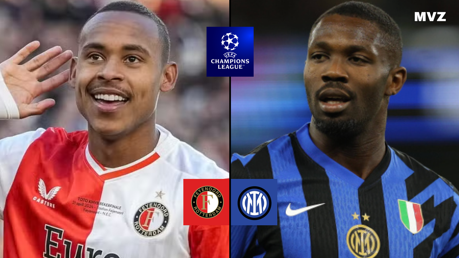 Igor Paixao avec Feyenoord et Marcus Thuram de l’Inter Milan en Ligue des Champions