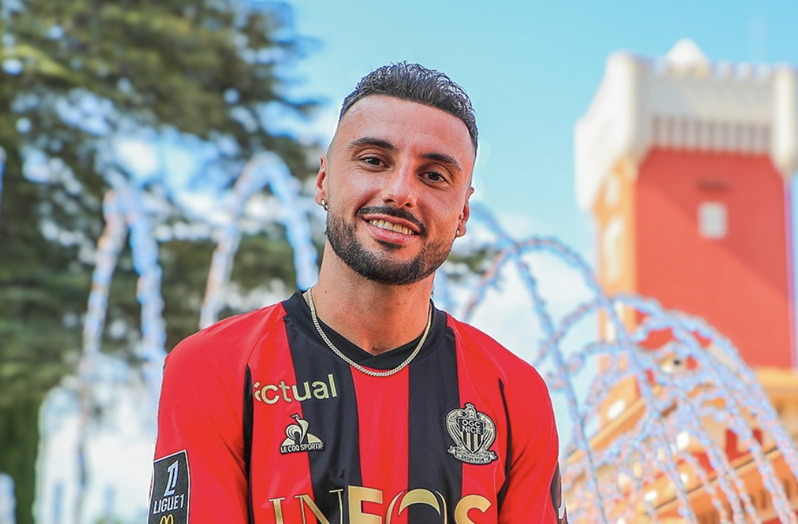 Jonathan Clauss avec l’OGC Nice à sa signature au club