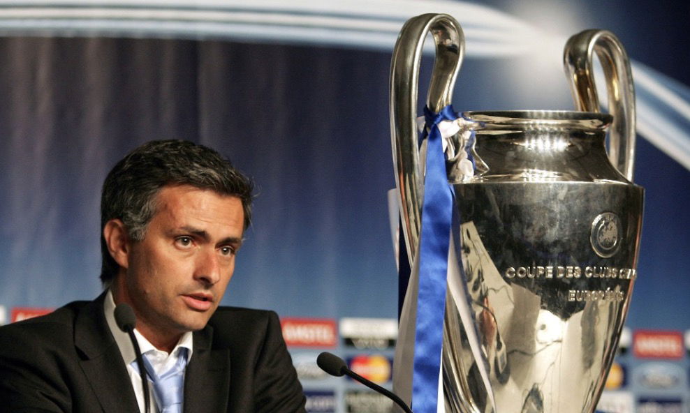 José Mourinho en conférence de presse avec la Ligue des Champions