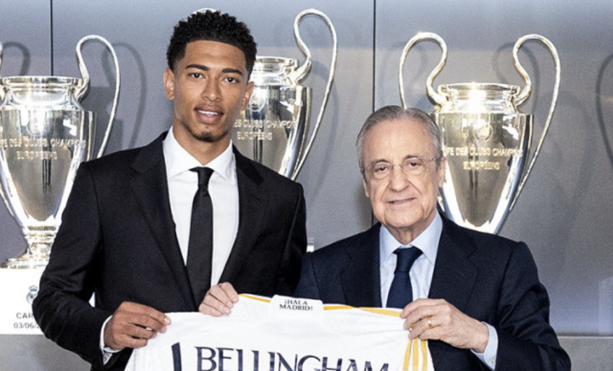 Jude Bellingham présentation au Real Madrid avec Pérez 30 mai 2024