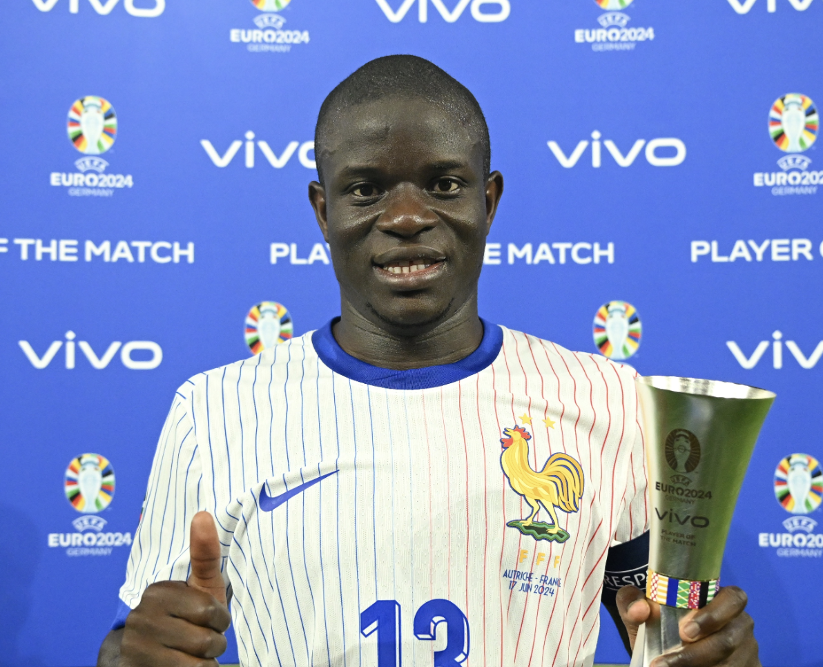 Kante homme du match de la France face à l’Autriche Euro 2024