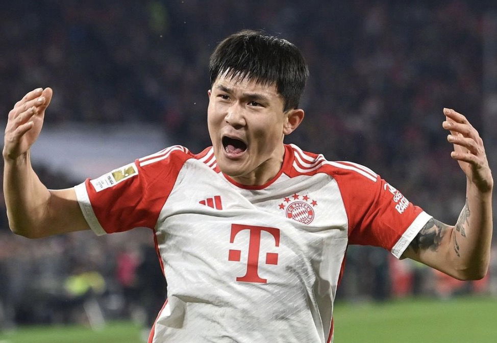 Kim Min-Jae qui explose après le but du Bayern Munich en Ligue des Champions