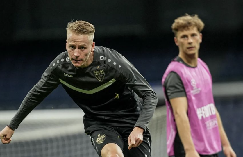 Les joueurs de Stuttgart s’entraînent au Santiago Bernabéu avant d’affronter le Real Madrid en Ligue des Champions