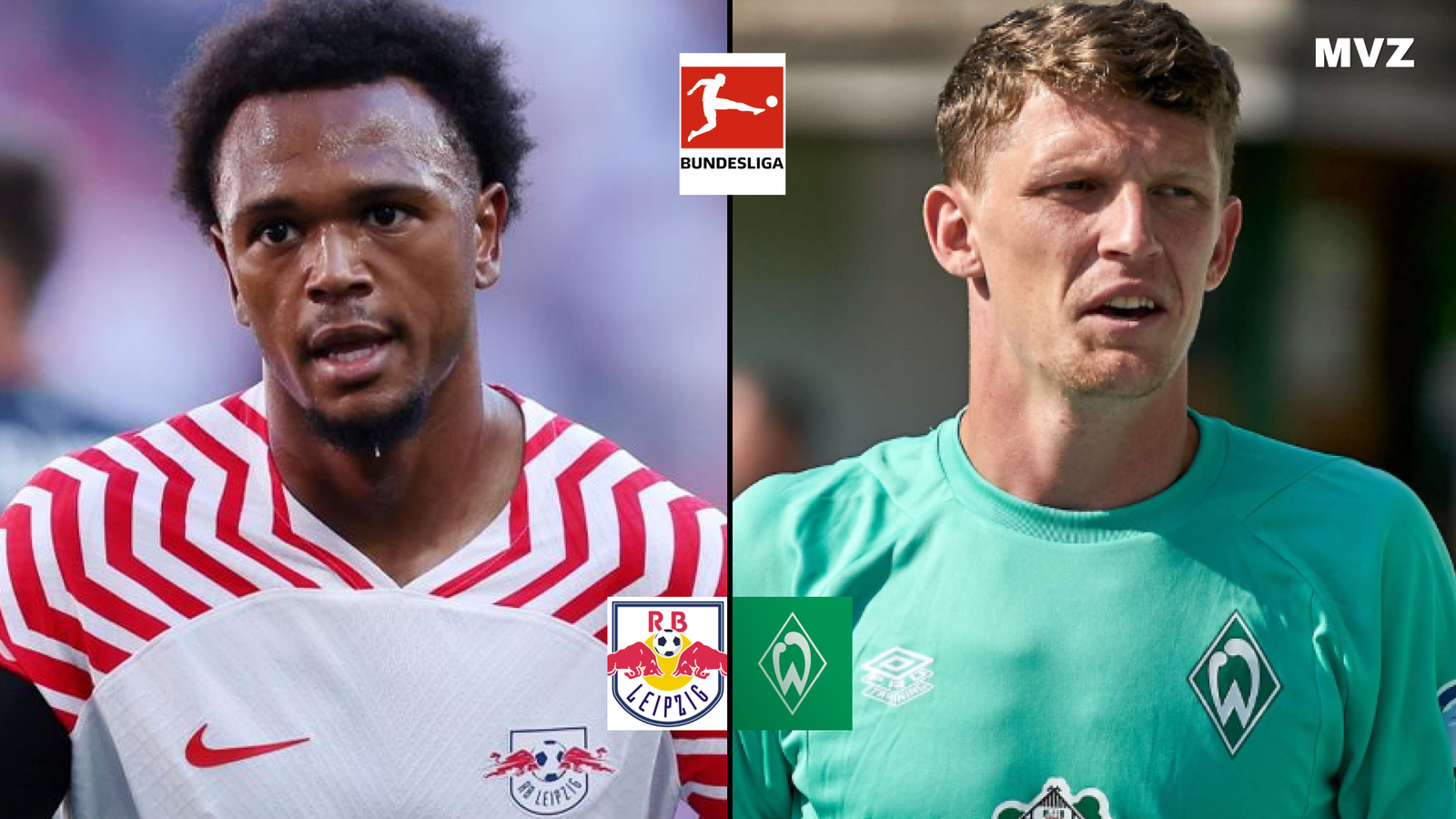 Lois Openda avec Leipzig face à Jens Stage du Weder Breme en Bundesliga