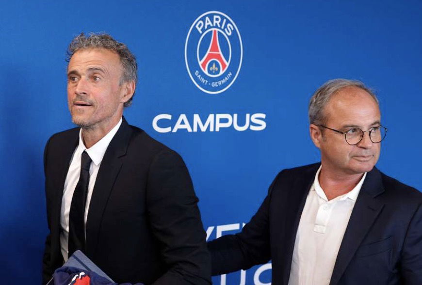 Luis Enrique et Luis Campos au Paris Saint-Germain