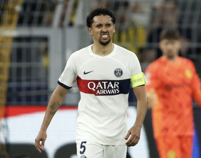 Marquinhos après le but encaissé par le PSG face à Dortmund en Ligue des Champions