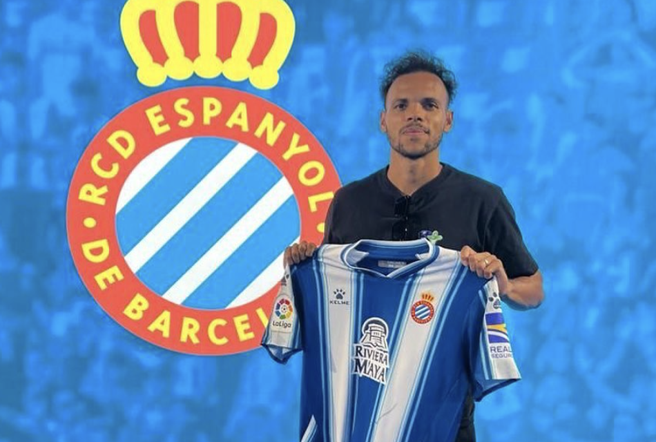 Martin Braithwaite lors de signature à l'Espanyol Barcelone 