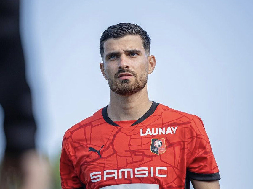 Martin Terrier à l’entraînement avec le Stade Rennais 18 juillet 2024