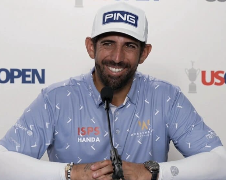 Matthieu Pavon en interview à l’US Open de golf