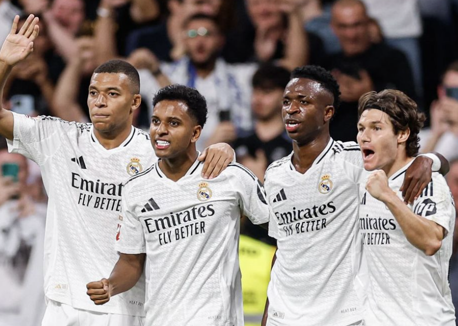 Mbappé, Rodrygo, Vinicius et Garcia célèbrent la victoire du Real Madrid en Ligue des Champions 