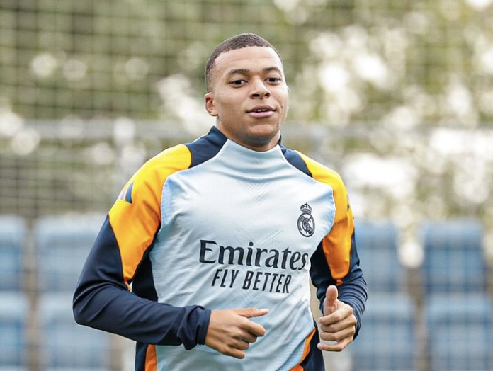 Mbappé à l’entraînement du Real Madrid avant d’affronter Celta Vigo en Laliga