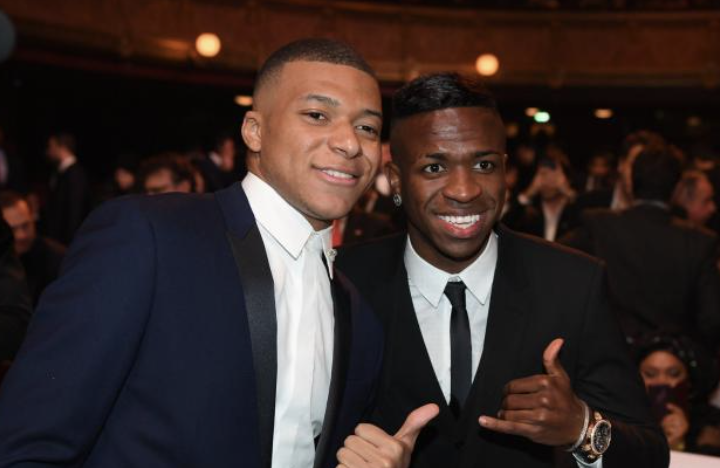 Mbappé et Vinicius à la cérémonie du Ballon d’Or