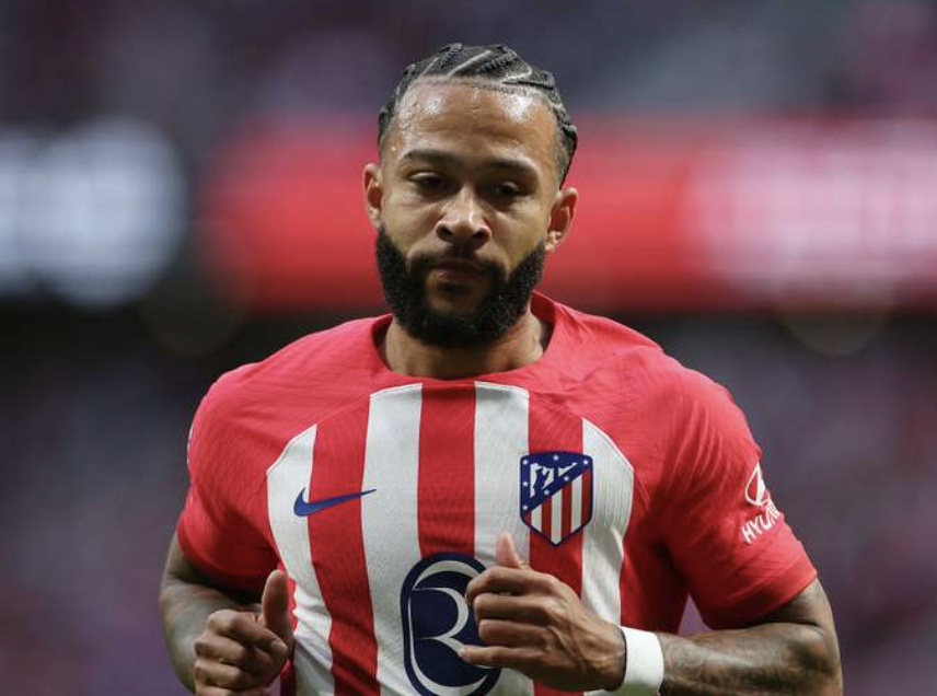 Memphis Depay avec l’Atlético de Madrid pendant un match de Liga