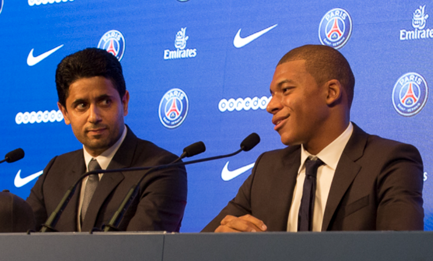 Nasser Al-Khelaïfi et Kylian Mbappé conférence 5 juin 2024