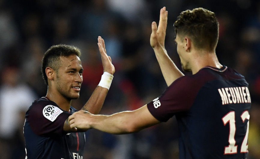 Neymar et Thomas Meunier au PSG 16 mai 2024