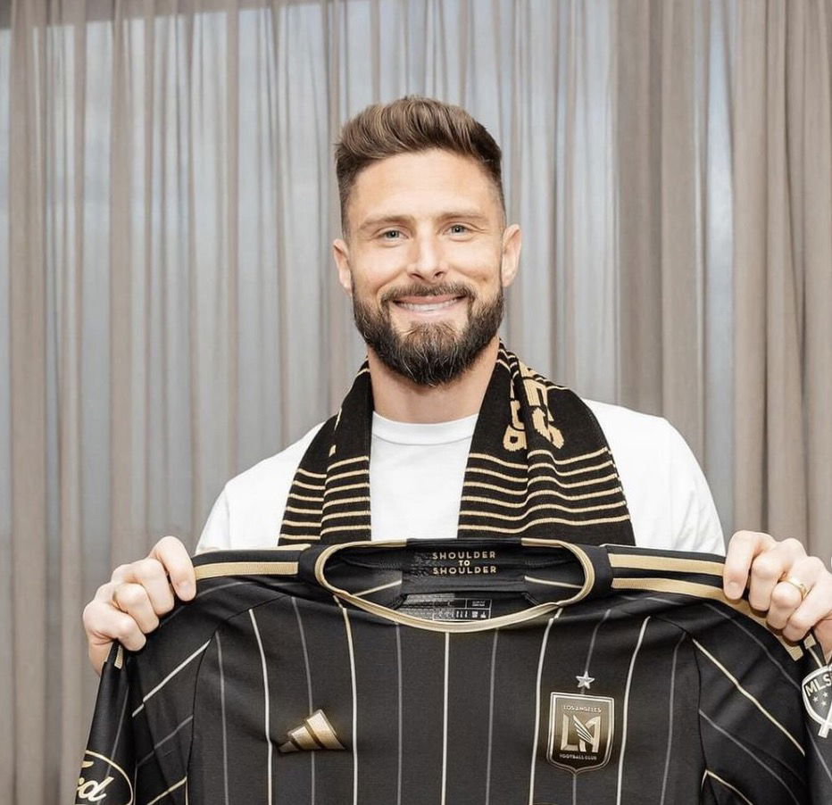 Olivier Giroud avec son nouveau maillot du Los Angeles FC